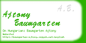 ajtony baumgarten business card